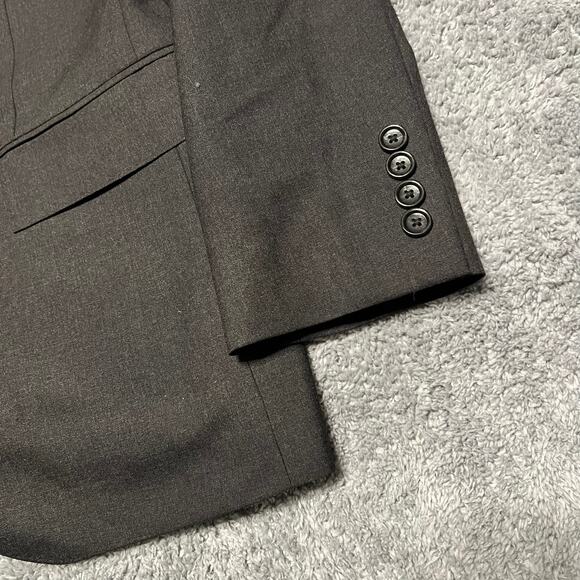 J CREW Ludlow Loro Piana Blazer Mens 40R Super 120s Wool Black 2 Button Gray - Picture 2 of 11